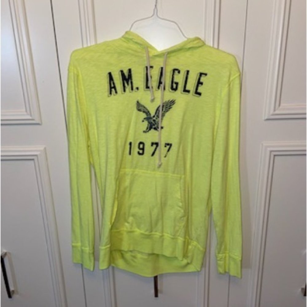 American Eagle Yellow Hoodie EUC - Picture 1 of 5